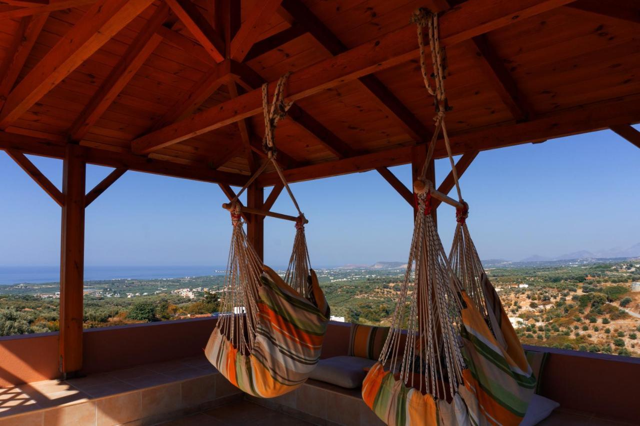Villa Sunset With Stunning Sea View, Kids Area And Hammocks On Roof Terrace Agia Triada ภายนอก รูปภาพ